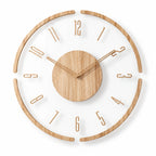 Horloge bois minimaliste — vue studio