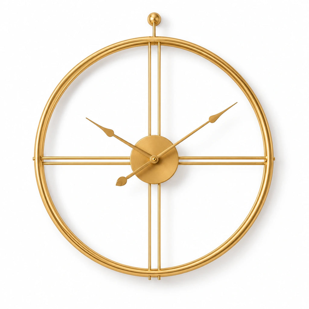 Horloge murale design à cercle ouvert — vue studio