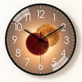 Horloge murale graphique en verre et plastique — style 1 cadran noir — vue studio